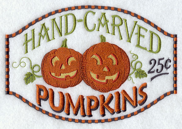 Hand-Carved Pumpkins Sign