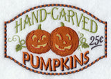 Hand-Carved Pumpkins Sign
