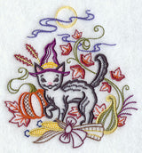 Black Cat in Witch's Hat