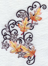 Spooky Leaves and Flowers Wedge