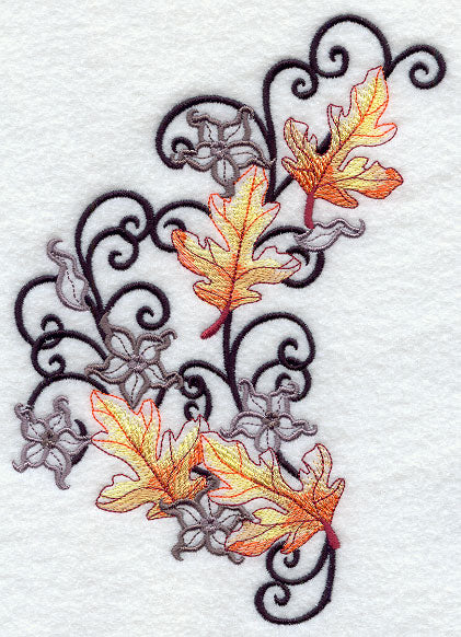 Spooky Leaves and Flowers Wedge