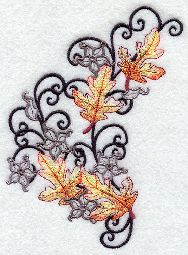 Spooky Leaves and Flowers Wedge
