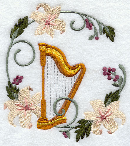 Christmas Music - Harp Wreath