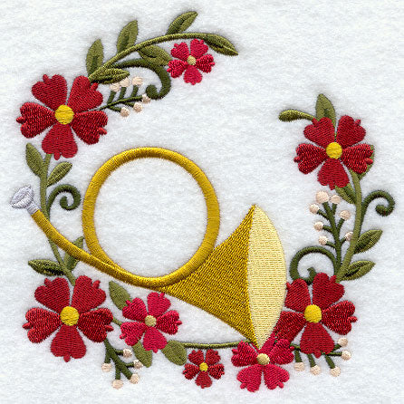 Christmas Music - Angel Horn Wreath