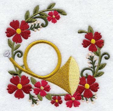 Christmas Music - Angel Horn Wreath