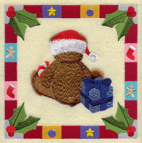 Christmas Bear Square - Back