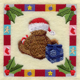 Christmas Bear Square - Back