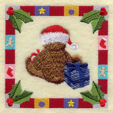 Christmas Bear Square - Back