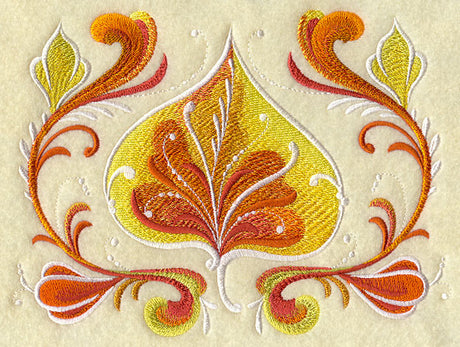 Rosemaling Cottonwood Leaf