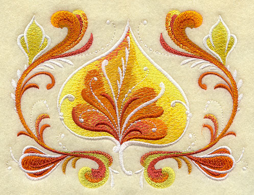 Rosemaling Cottonwood Leaf