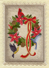 Christmas Stamp - Wreath and Birds