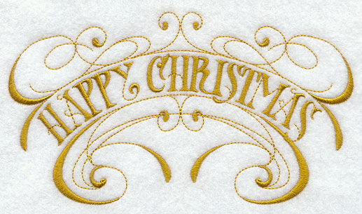 Happy Christmas Scrollwork