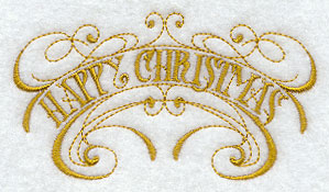 Happy Christmas Scrollwork