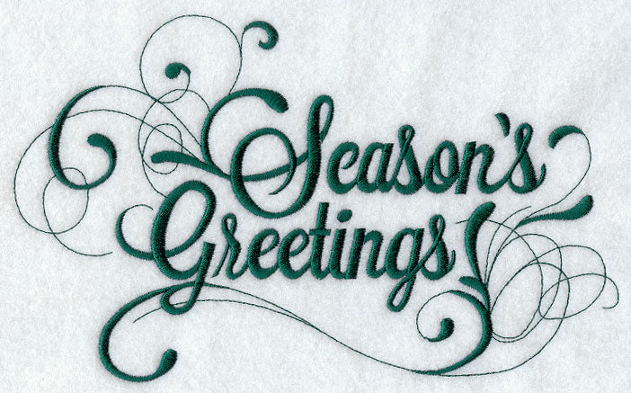 Season's Greetings Scrollwork