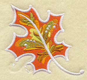 Rosemaling Autumn Maple Leaf
