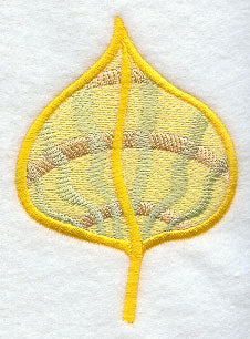 Art Deco Autumn Cottonwood Leaf