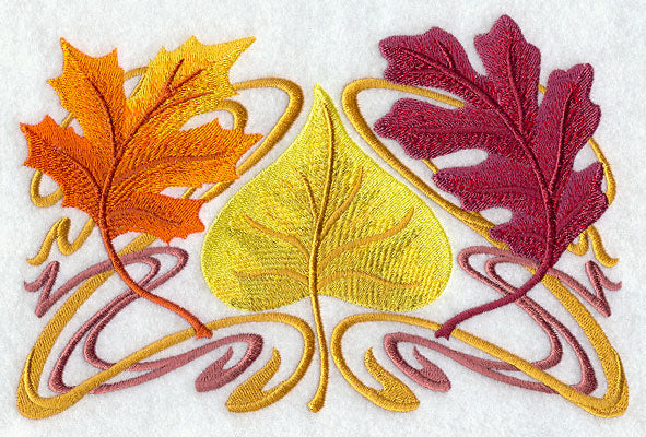 Art Nouveau Autumn Leaf Trio