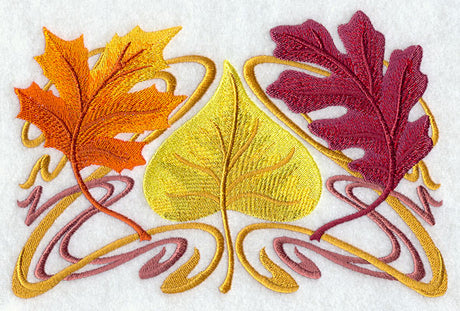 Art Nouveau Autumn Leaf Trio