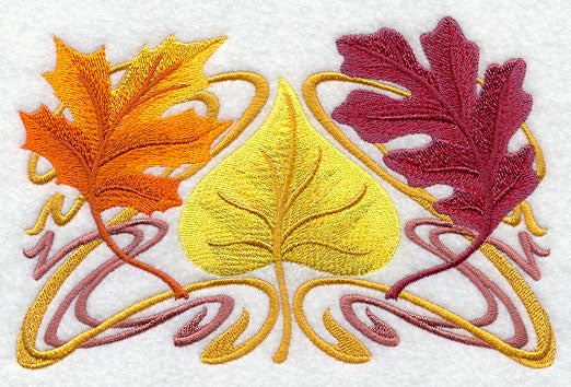 Art Nouveau Autumn Leaf Trio