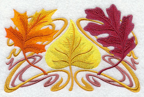 Art Nouveau Autumn Leaf Trio