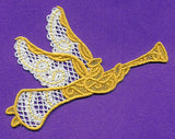 Trumpeting Angel Ornament (Battenburg Lace)
