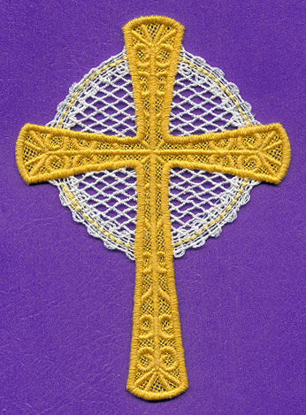 Celtic Cross Ornament (Battenburg Lace)