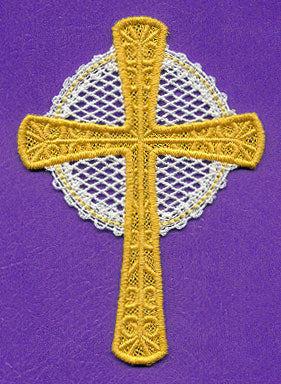 Celtic Cross Ornament (Battenburg Lace)