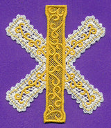 Iota-Chi Cross Ornament (Battenburg Lace)