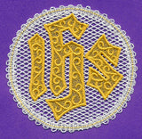 Iota Eta Sigma Ornament (Battenburg Lace)