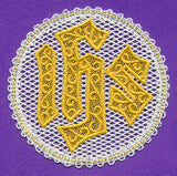 Iota Eta Sigma Ornament (Battenburg Lace)