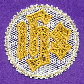 Iota Eta Sigma Ornament (Battenburg Lace)