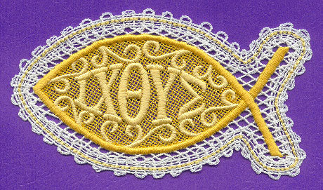 Ichthys Ornament (Battenburg Lace)