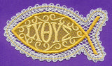 Ichthys Ornament (Battenburg Lace)