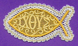 Ichthys Ornament (Battenburg Lace)