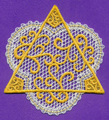 Triangle Trinitarian Ornament (Battenburg Lace)