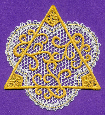 Triangle Trinitarian Ornament (Battenburg Lace)