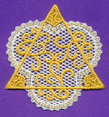 Triangle Trinitarian Ornament (Battenburg Lace)