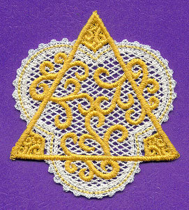 Triangle Trinitarian Ornament (Battenburg Lace)