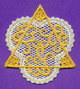 Triangle Trinitarian Ornament (Battenburg Lace)