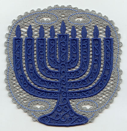 Menorah (Battenburg Lace)