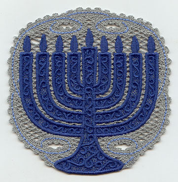 Menorah (Battenburg Lace)