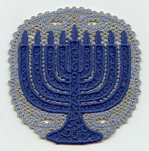 Menorah (Battenburg Lace)
