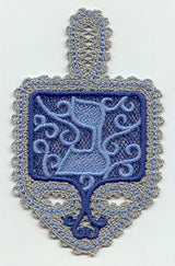 Dreidel - Nun (Battenburg Lace)