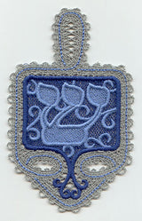 Dreidel - Shin (Battenburg Lace)