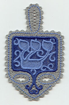 Dreidel - Shin (Battenburg Lace)