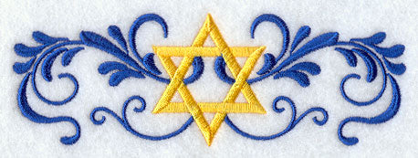 Star of David & Filigree Border