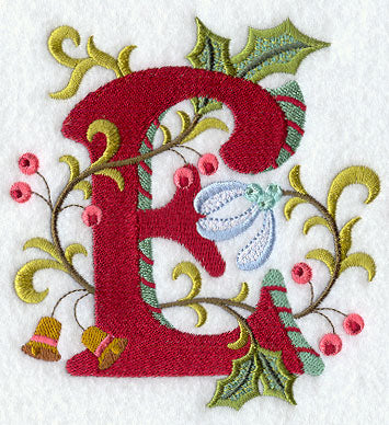 Jacobean Christmas Letter E - 5 Inch