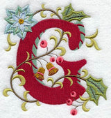 Jacobean Christmas Letter G - 5 Inch