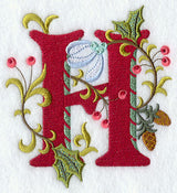 Jacobean Christmas Letter H - 5 Inch