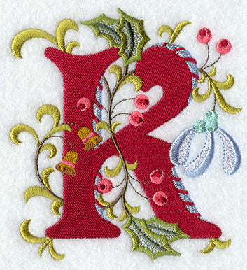 Jacobean Christmas Letter K - 5 Inch
